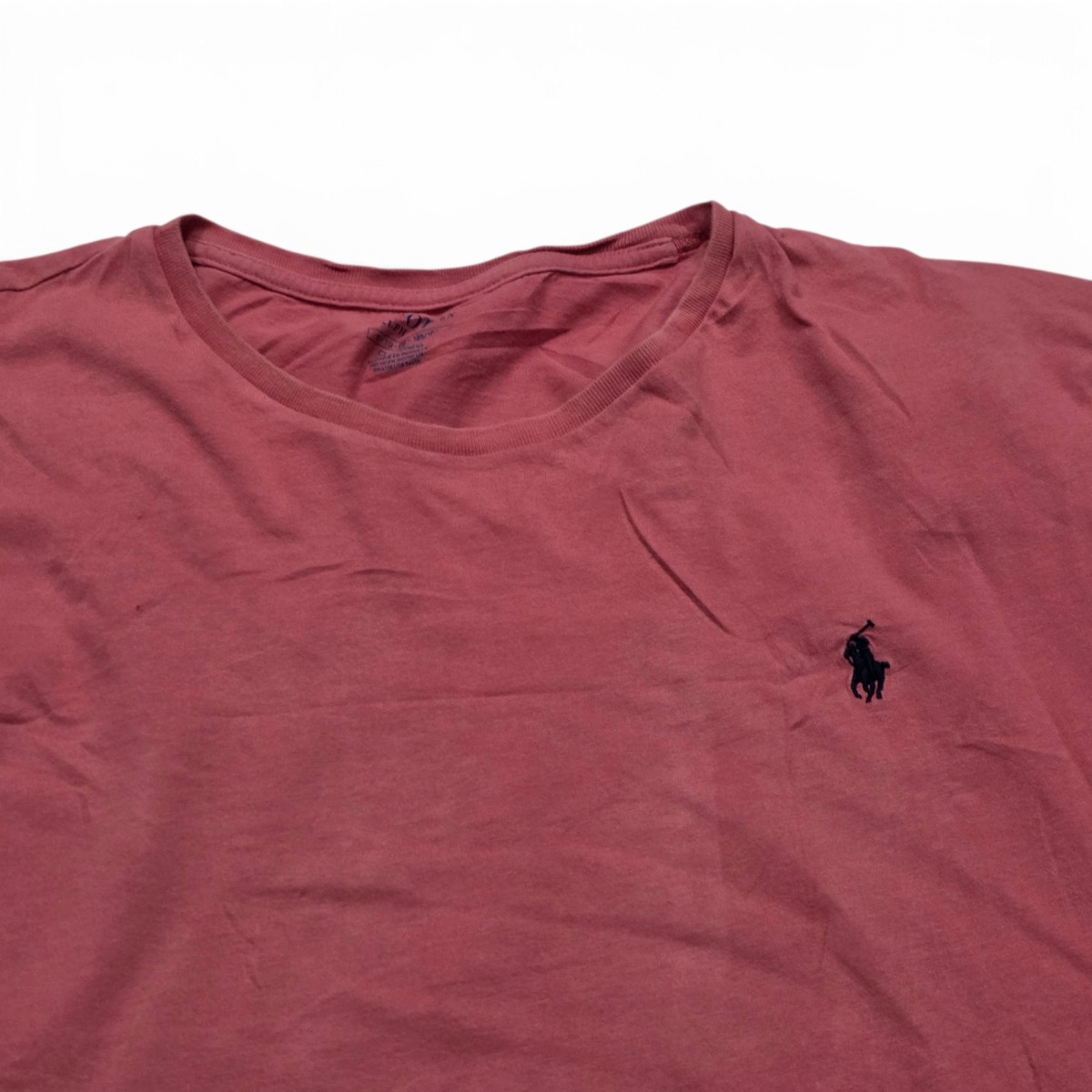Playera Ralph Lauren Xgrande Xl Coral Pony Azul (Usado)