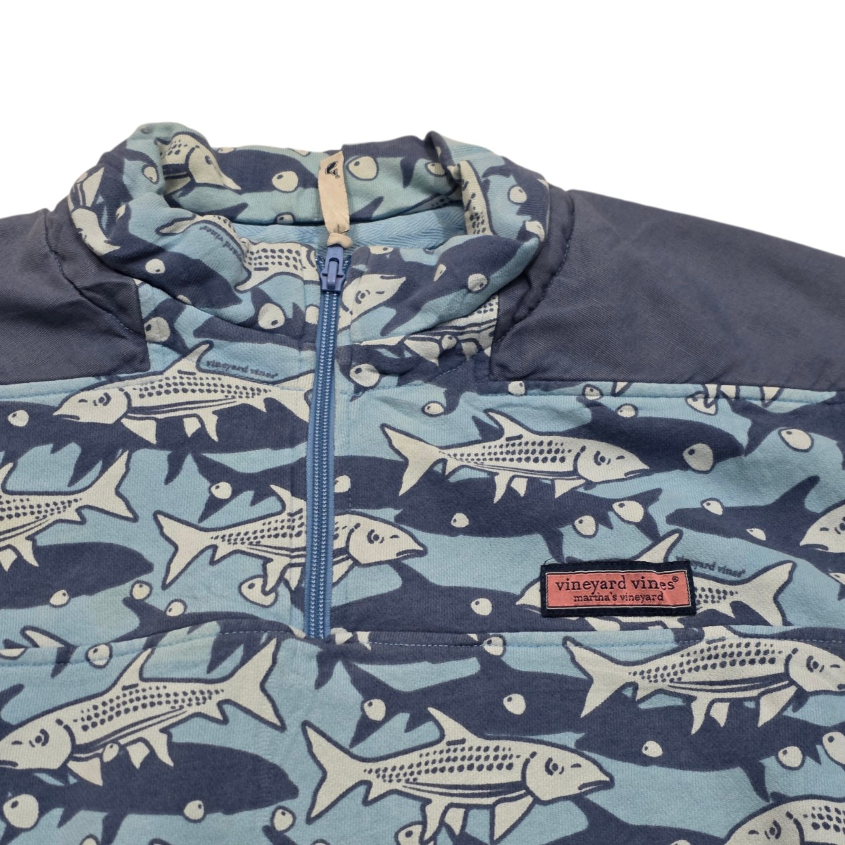 Sudadera Vineyard Vines Xgrande Xl Azul Peces (Usado)