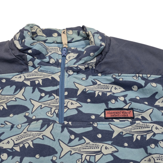Sudadera Vineyard Vines Xgrande Xl Azul Peces (Usado)