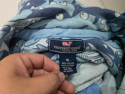Sudadera Vineyard Vines Xgrande Xl Azul Peces (Usado)