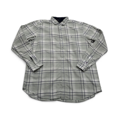 Camisa Tommy Hilfiger Xgrande Xl Cuadro Gris (Usado)
