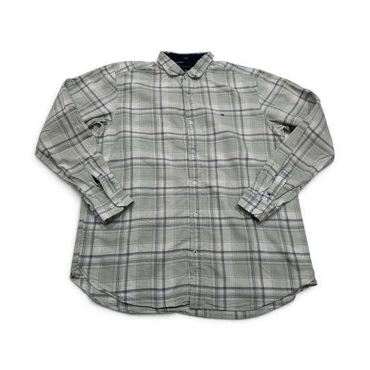 Camisa Tommy Hilfiger Xgrande Xl Cuadro Gris (Usado)