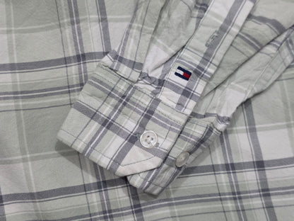 Camisa Tommy Hilfiger Xgrande Xl Cuadro Gris (Usado)
