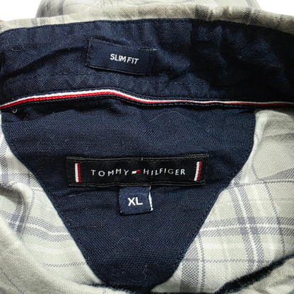 Camisa Tommy Hilfiger Xgrande Xl Cuadro Gris (Usado)