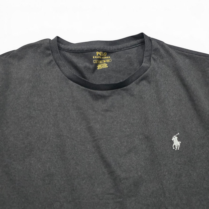 Playera Ralph Lauren Xgrande Xl Gris Pony Blanco (Usado)
