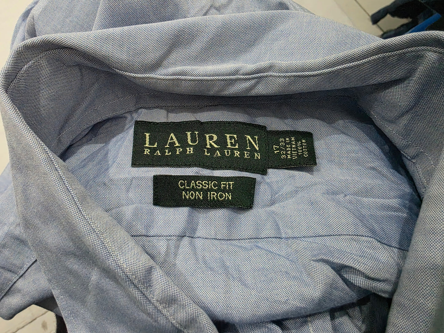 Camisa Ralph Lauren Xgrande Xl Azul 17 32-33 Classic Fit