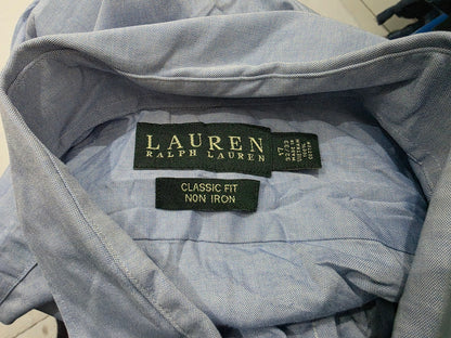 Camisa Ralph Lauren Xgrande Xl Azul 17 32-33 Classic Fit