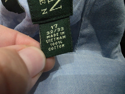 Camisa Ralph Lauren Xgrande Xl Azul 17 32-33 Classic Fit