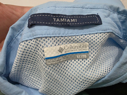 Camisa Columbia Xgrande Xl Azul Claro Manga Corta (Usado)