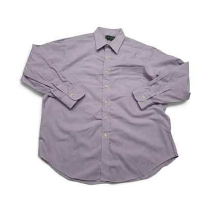 Camisa Ralph Lauren Xgrande Xl Lineas Lila 17 32-33 Non Iron