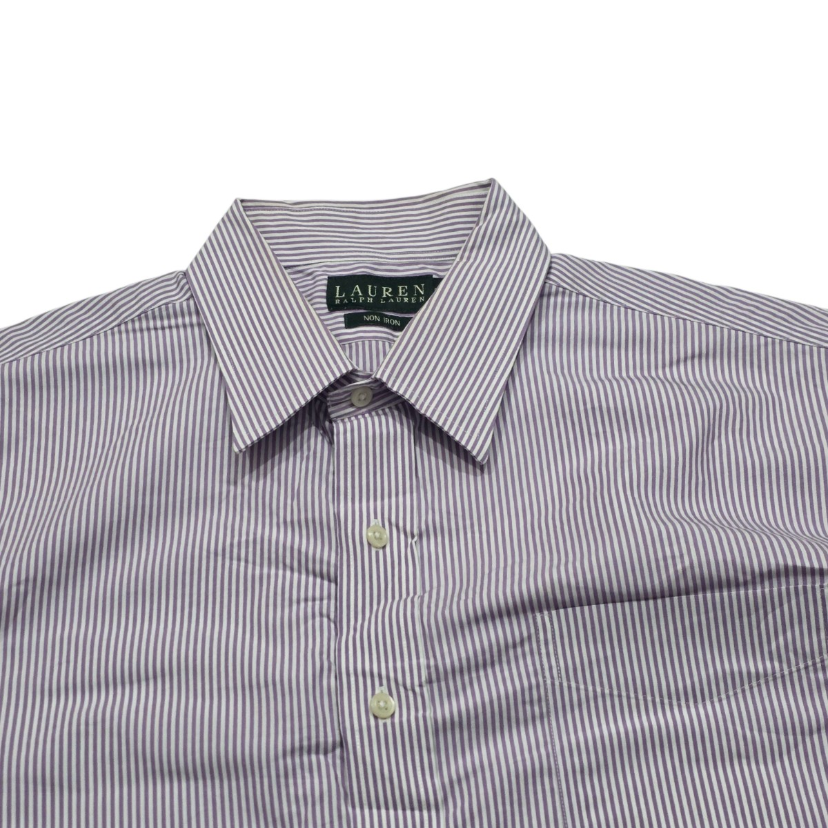 Camisa Ralph Lauren Xgrande Xl Lineas Lila 17 32-33 Non Iron