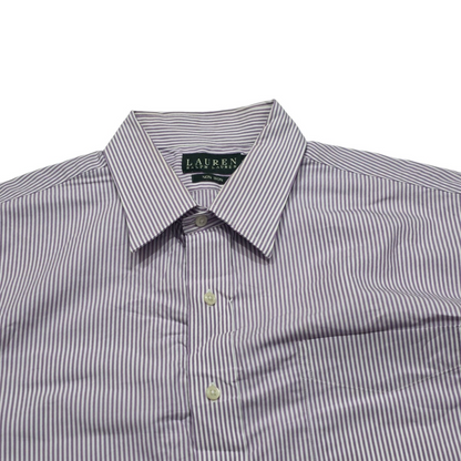 Camisa Ralph Lauren Xgrande Xl Lineas Lila 17 32-33 Non Iron
