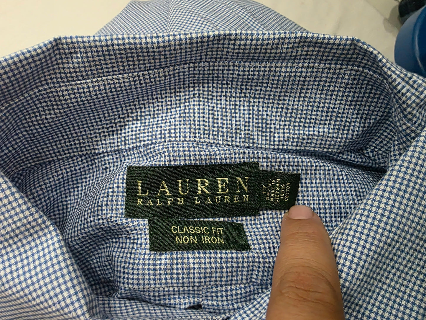 Camisa Ralph Lauren Xgrande Xl Azul Claro Cuadros (Usado)