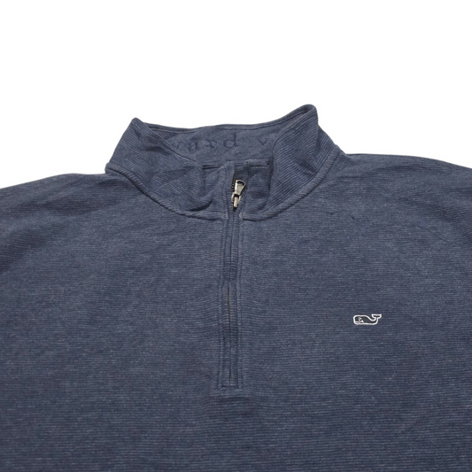Sudadera Vineyard Vines 2xl Azul Cierre Corto (Usado)