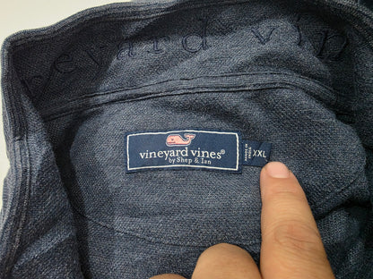 Sudadera Vineyard Vines 2xl Azul Cierre Corto (Usado)