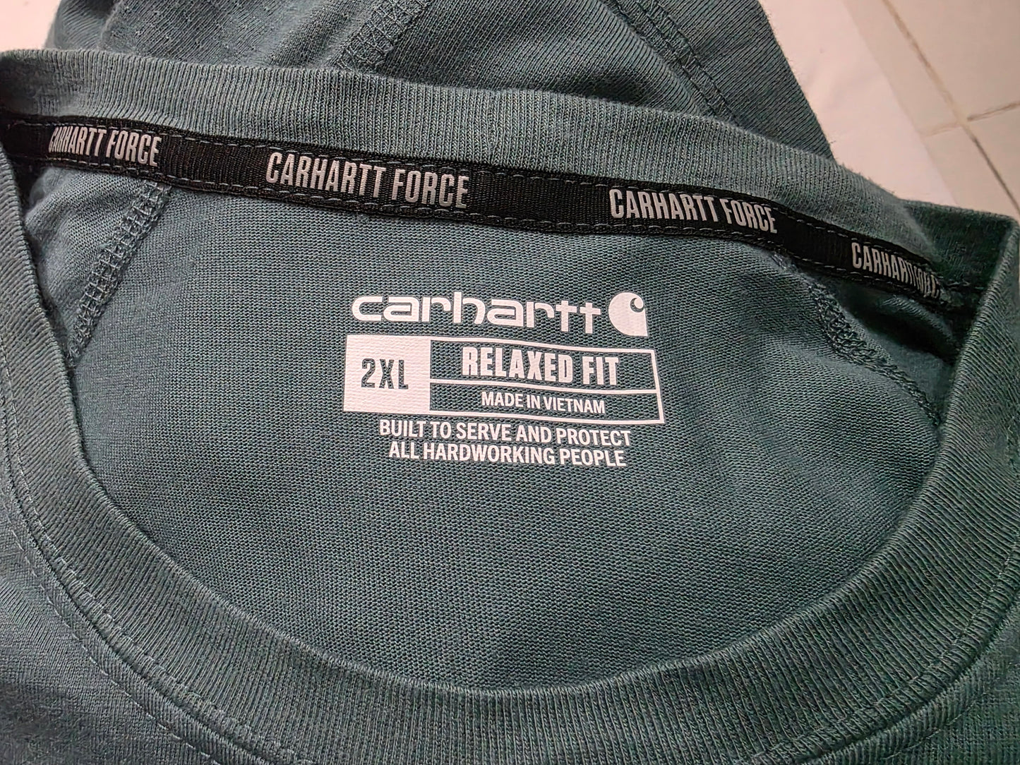 Playera Relaxed Fit Carhartt 2xl Verde (Usado)
