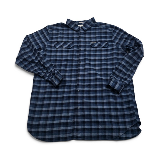 Camisa Columbia 2xlt Cuadro Azul (Usado)