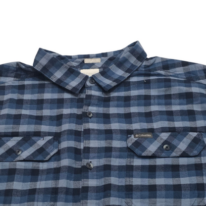 Camisa Columbia 2xlt Cuadro Azul (Usado)