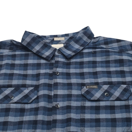 Camisa Columbia 2xlt Cuadro Azul (Usado)