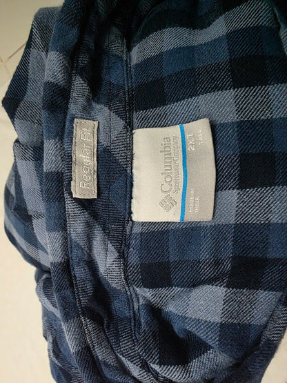 Camisa Columbia 2xlt Cuadro Azul (Usado)