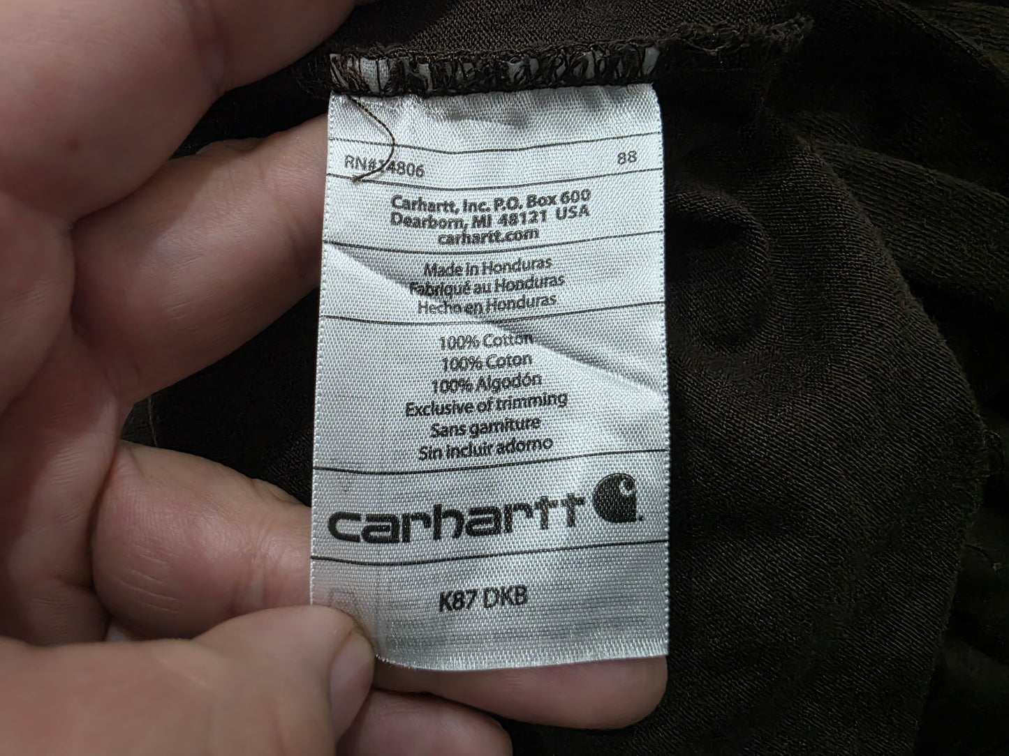 Playera Carhartt 3xl Tall Cafe (Usado)