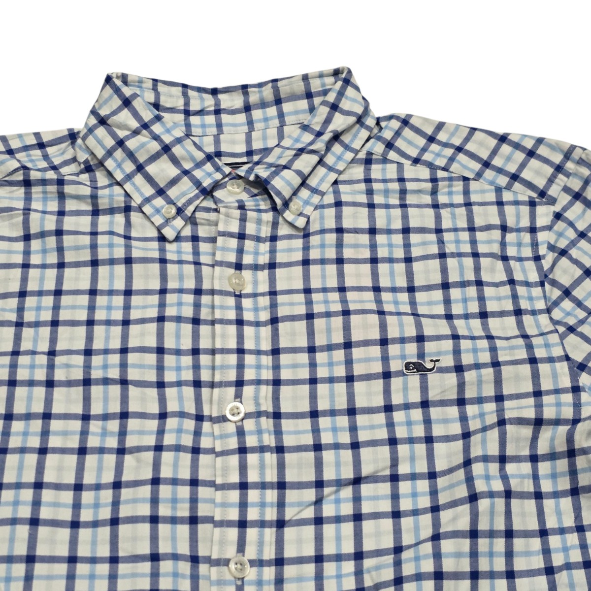 Camisa Classic Fit Vineyard Vines Chico S Cuadro Azul (Usado)