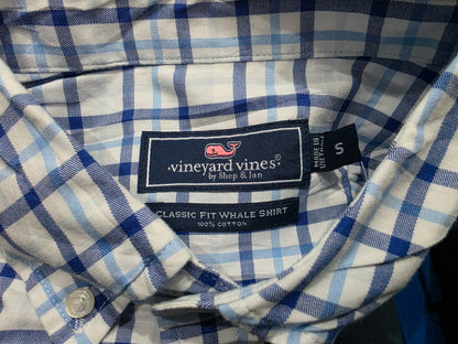 Camisa Classic Fit Vineyard Vines Chico S Cuadro Azul (Usado)