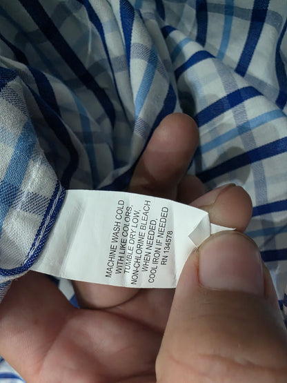 Camisa Classic Fit Vineyard Vines Chico S Cuadro Azul (Usado)