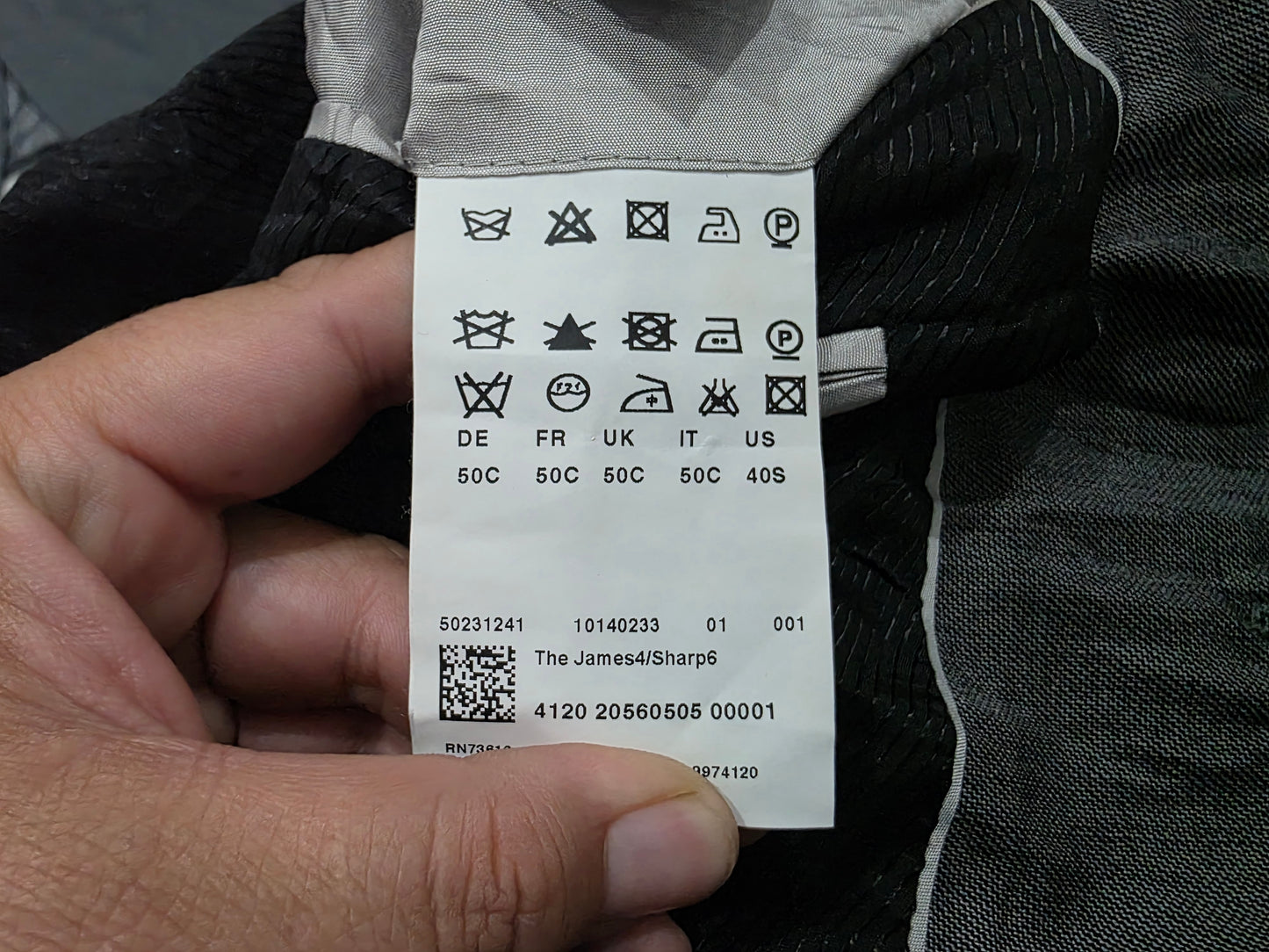 Saco Hugo Boss Talla 40 S Gris (Usado)