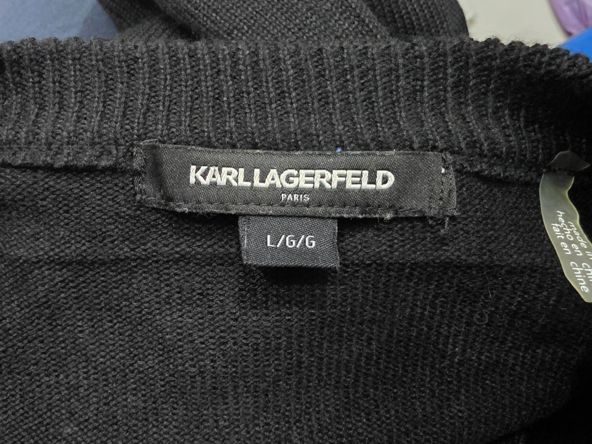 Sueter Karl Lagerfeld Grande L Letras Negro (Usado)