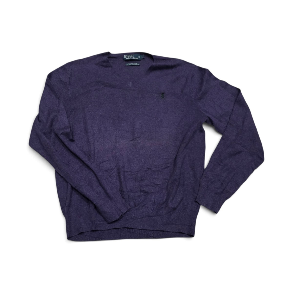 Sueter Ralph Lauren Grande L Morado Pony Verde (Usado)