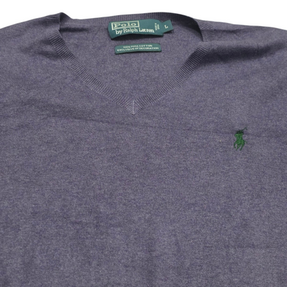 Sueter Ralph Lauren Grande L Morado Pony Verde (Usado)