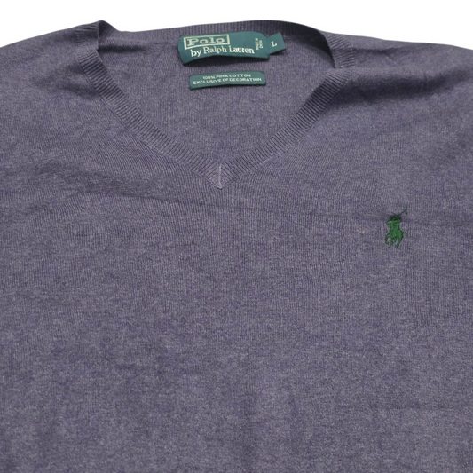 Sueter Ralph Lauren Grande L Morado Pony Verde (Usado)