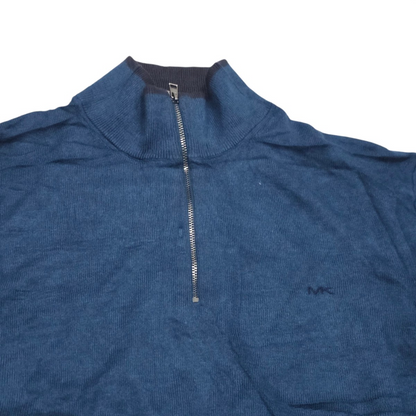 Sueter Cierre Corto Michael Kors Grande L Azul (Usado)