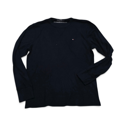 Playera Manga Larga Tommy Hilfiger Grande L Azul (Usado)