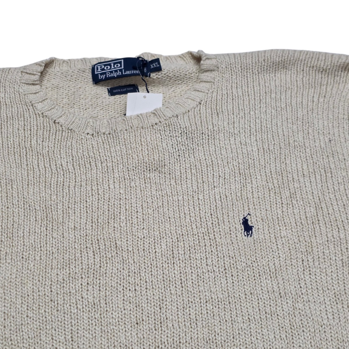 Sueter Ralph Lauren  2XL pony azul cuello redondo (NUEVO)