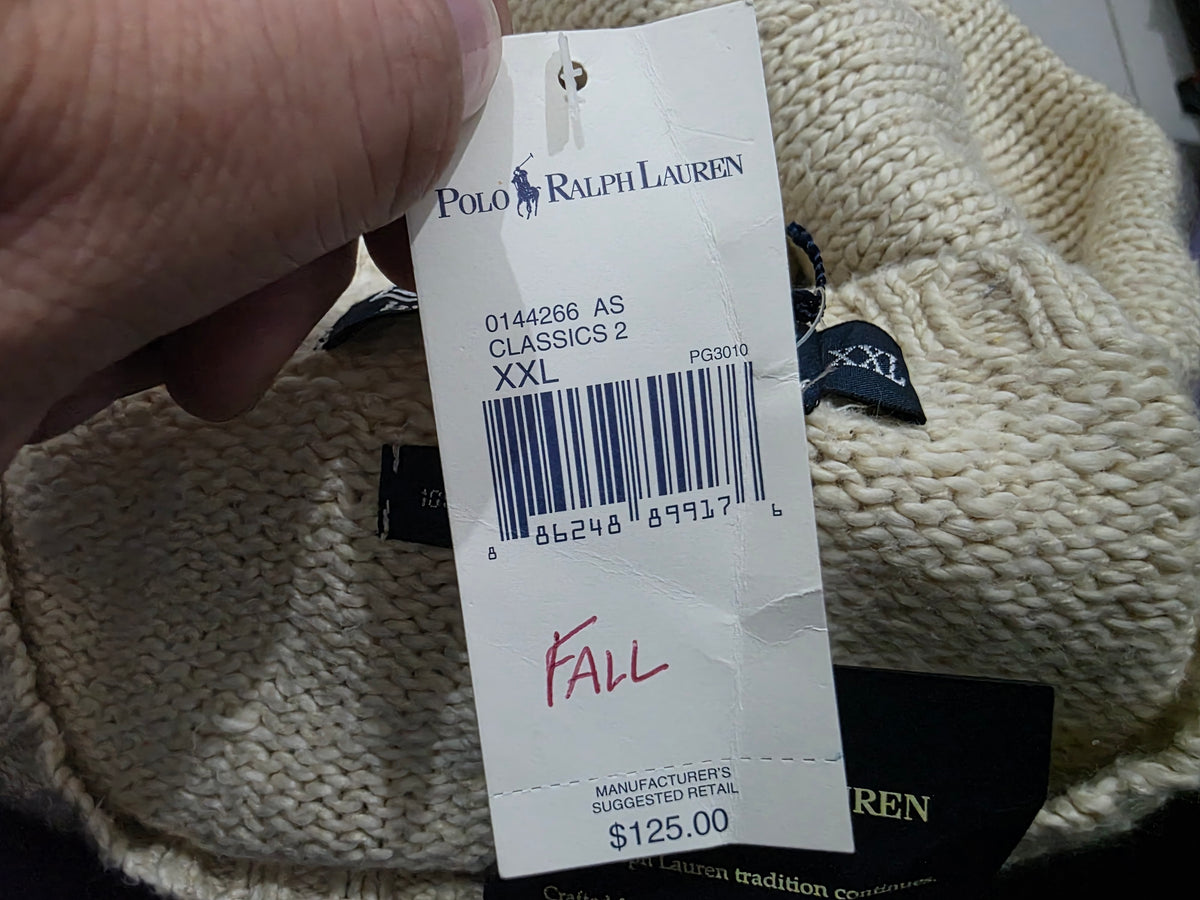 Sueter Ralph Lauren  2XL pony azul cuello redondo (NUEVO)
