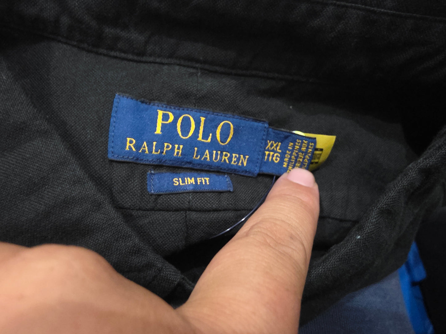 Camisa Ralph Lauren Xxl Negro Pony Amarillo (Usado)