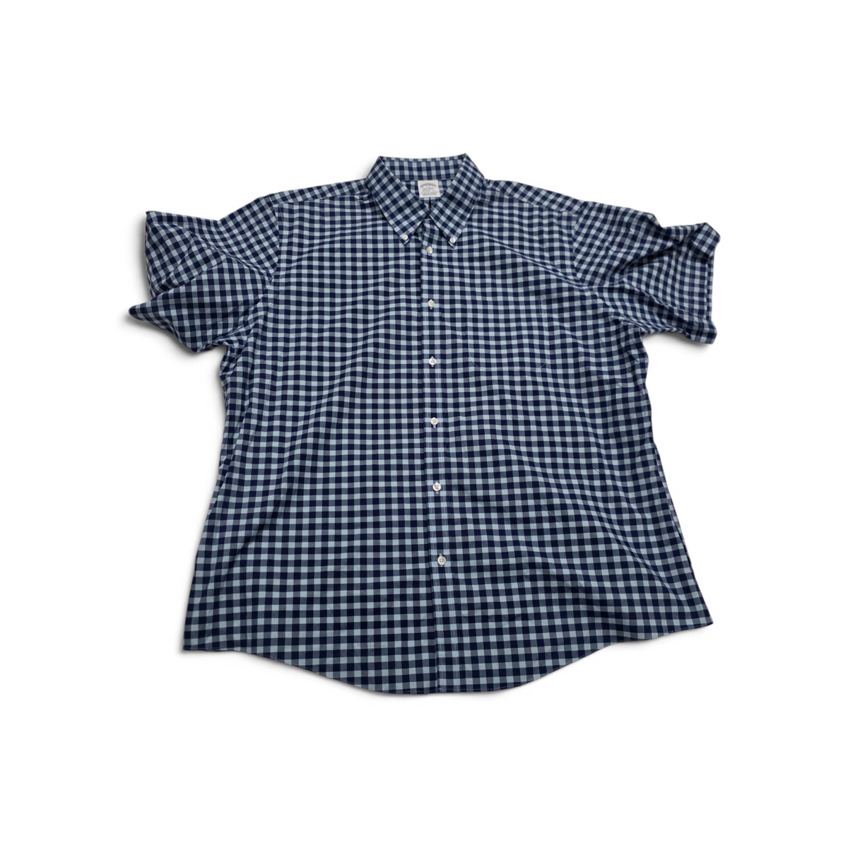 Camisa Brooks Brothers Xxl Cuadro Azul Manga Corta (Usado)