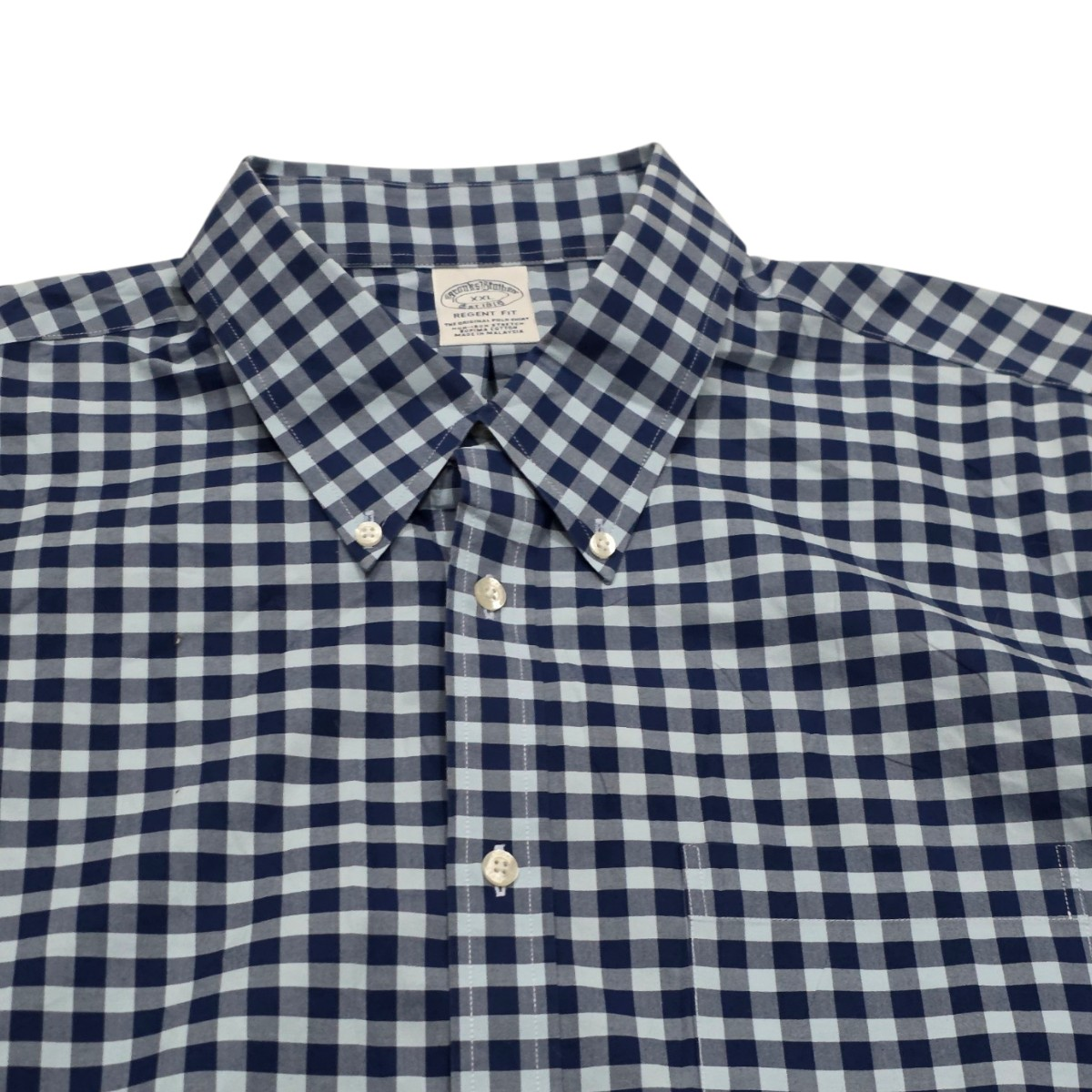 Camisa Brooks Brothers Xxl Cuadro Azul Manga Corta (Usado)