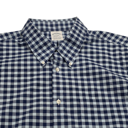 Camisa Brooks Brothers Xxl Cuadro Azul Manga Corta (Usado)