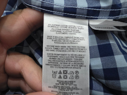 Camisa Brooks Brothers Xxl Cuadro Azul Manga Corta (Usado)