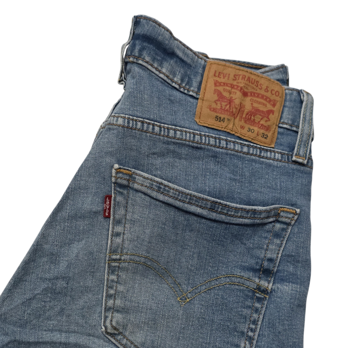Pantalon Recto Levis 514 30x32 Azul Claro (Usado)