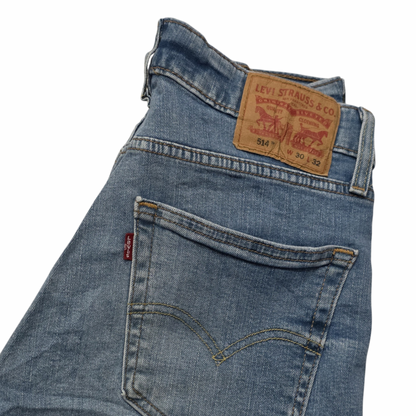 Pantalon Recto Levis 514 30x32 Azul Claro (Usado)