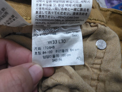 Pantalon Recto Levis 505 33x30 Mostaza (Usado)