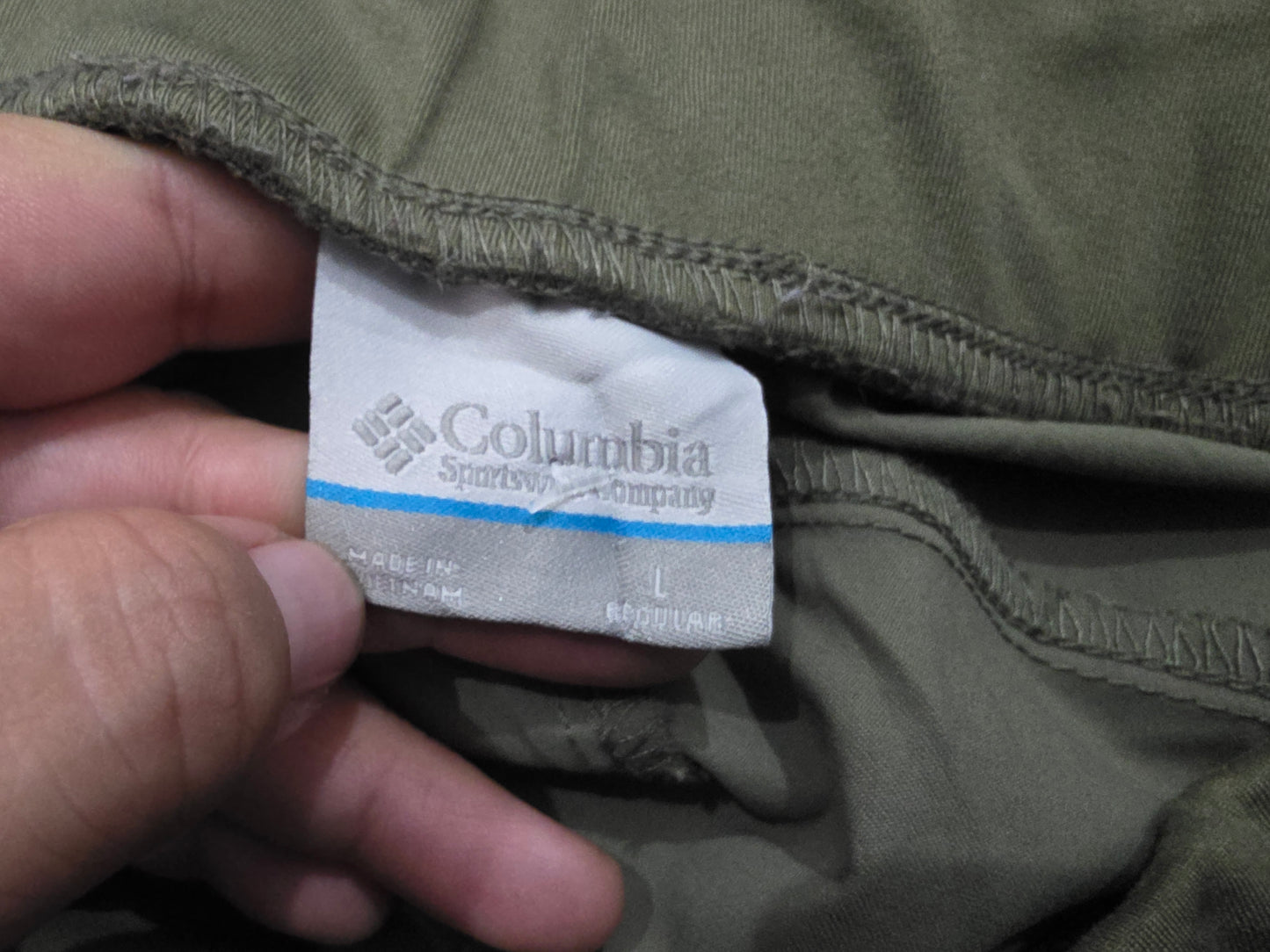 Pantalon Regular Fit Columbia Grande L Verde (Usado)