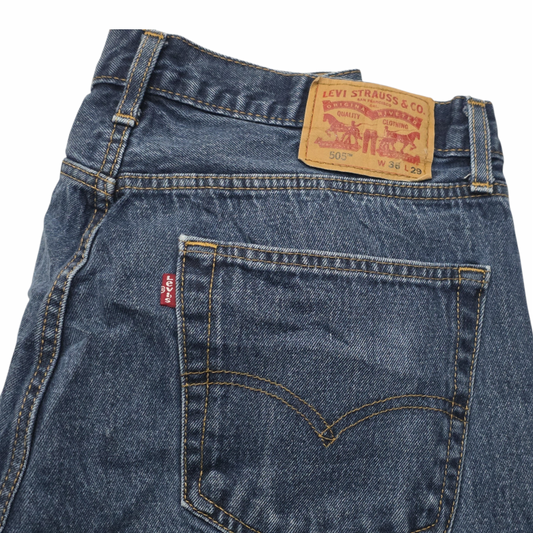 Pantalon Recto Levis 505 36x29 Azul (Usado)
