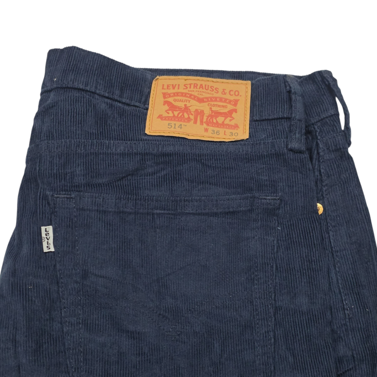 Pantalon Recto Levis 514 36x30 Azul Pana (Usado)