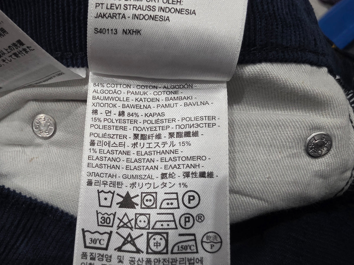 Pantalon Recto Levis 514 36x30 Azul Pana (Usado)
