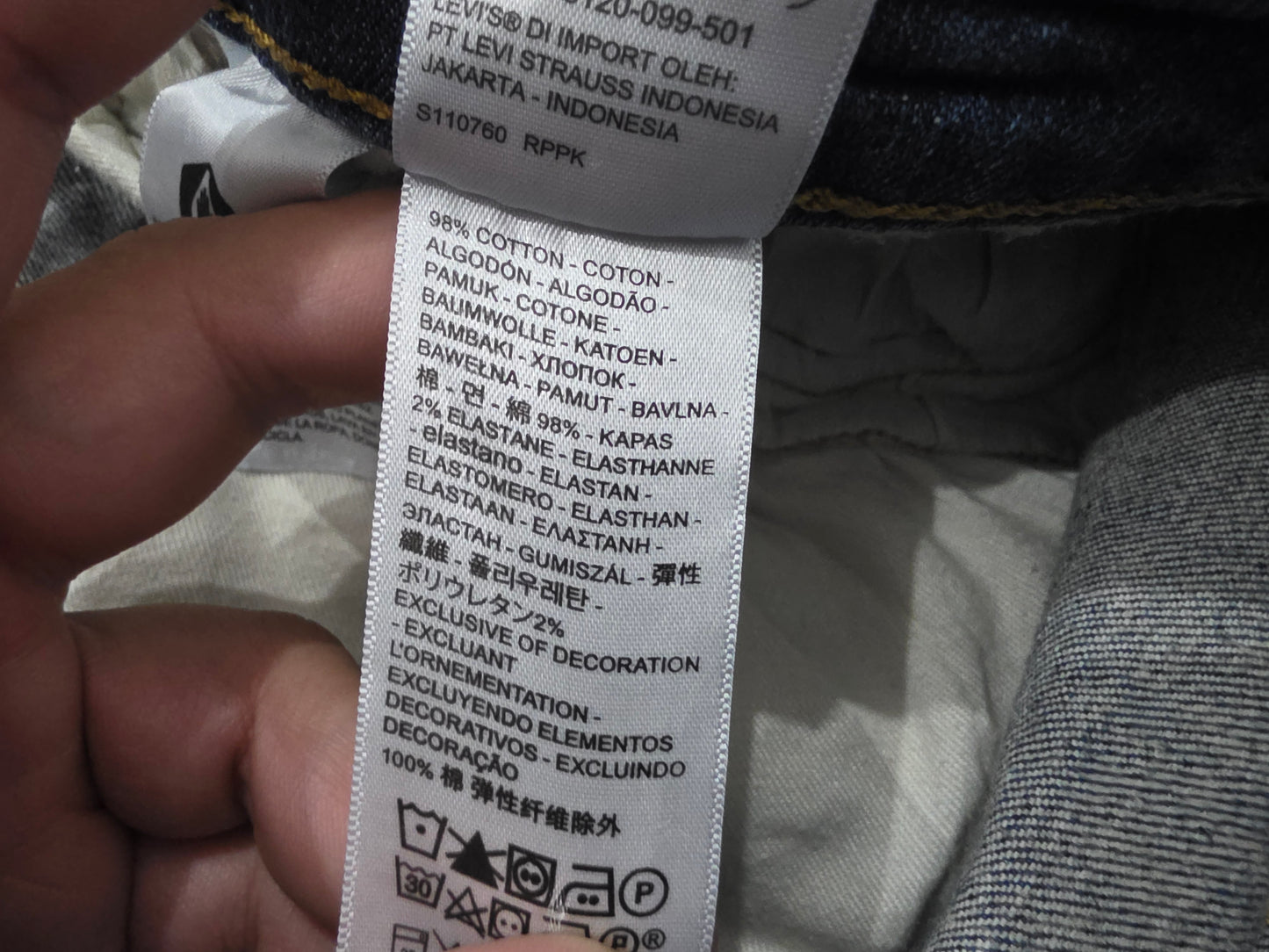 Pantalon Levis 559 Relajado Recto 36x32 Azul